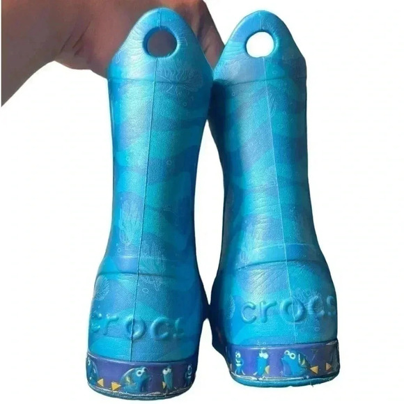 Crocs Kids Finding Dory Rain Boots Blue Disney Size C11 Toddler/Youth - Picture 3 of 6